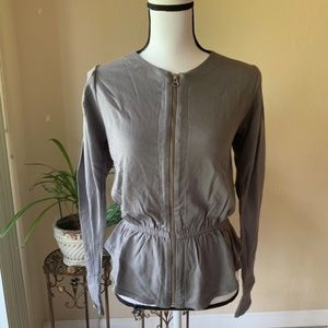LAmade Gray Zip Up Top Size Small